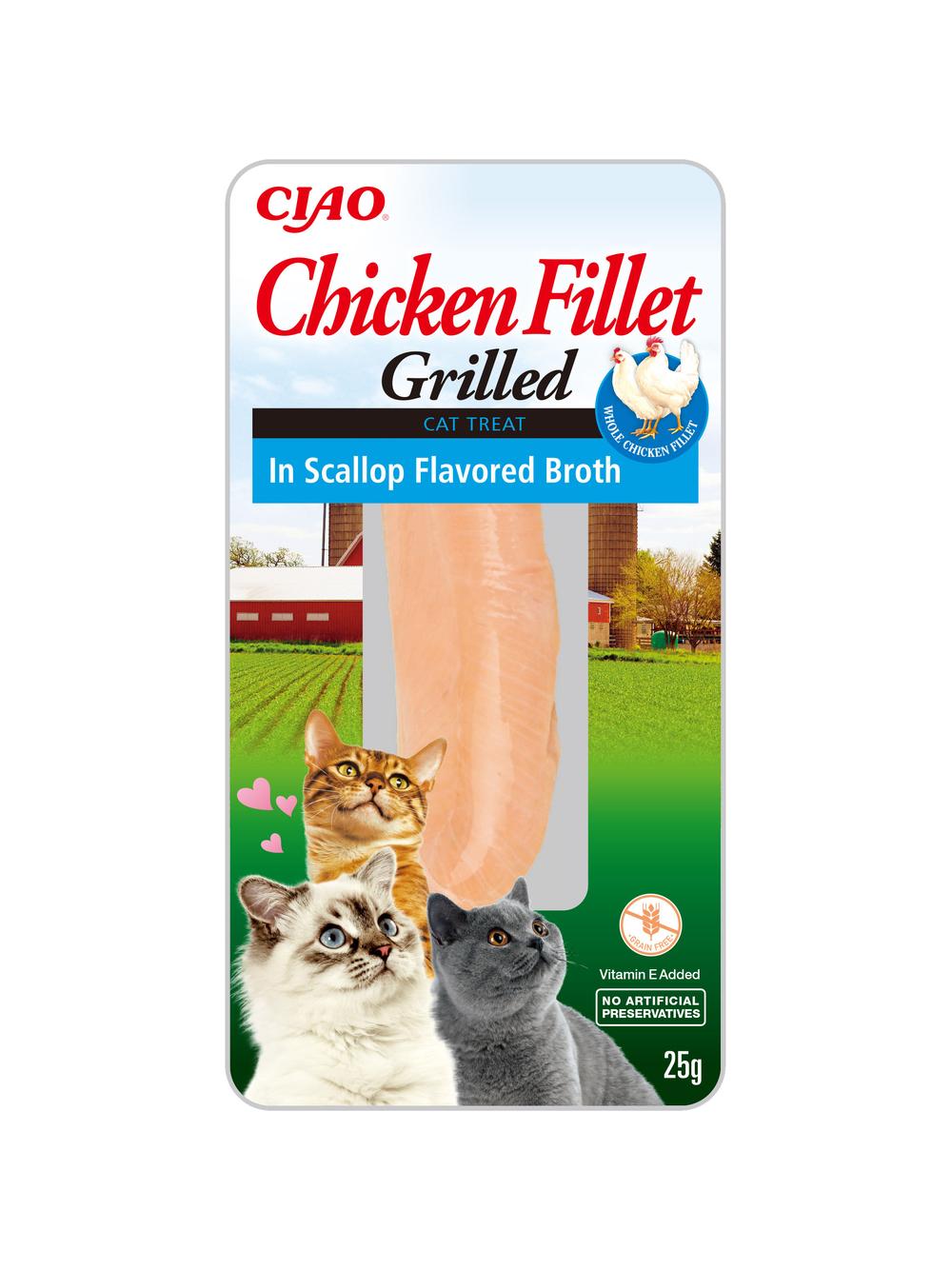 INABA  Chicken Fillet dla kota - Kurczak w bulionie z przegrzebków 25g
