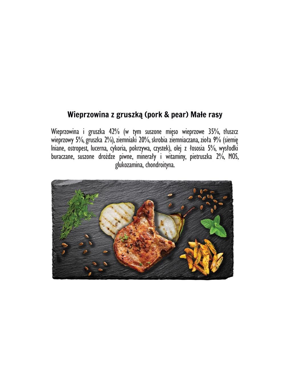 Paka Zwierzaka - Karma sucha SH Wieprzowina z gruszką "S" 1,5kg  + ETUI na kupoworki GRATIS !!!
