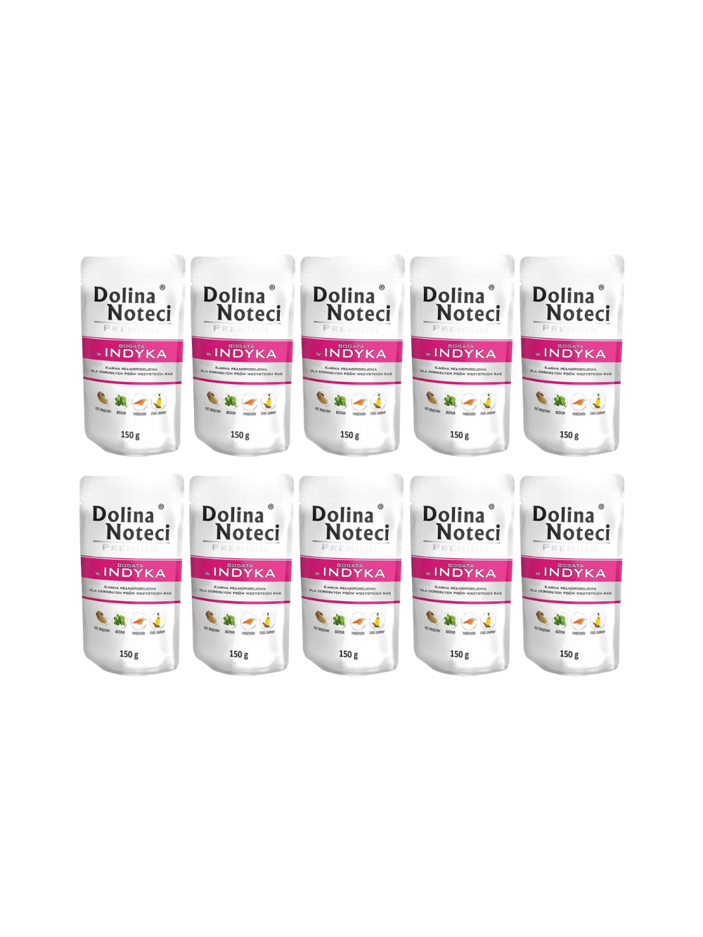 Dolina Noteci PREMIUM bogata w indyka 10x150g