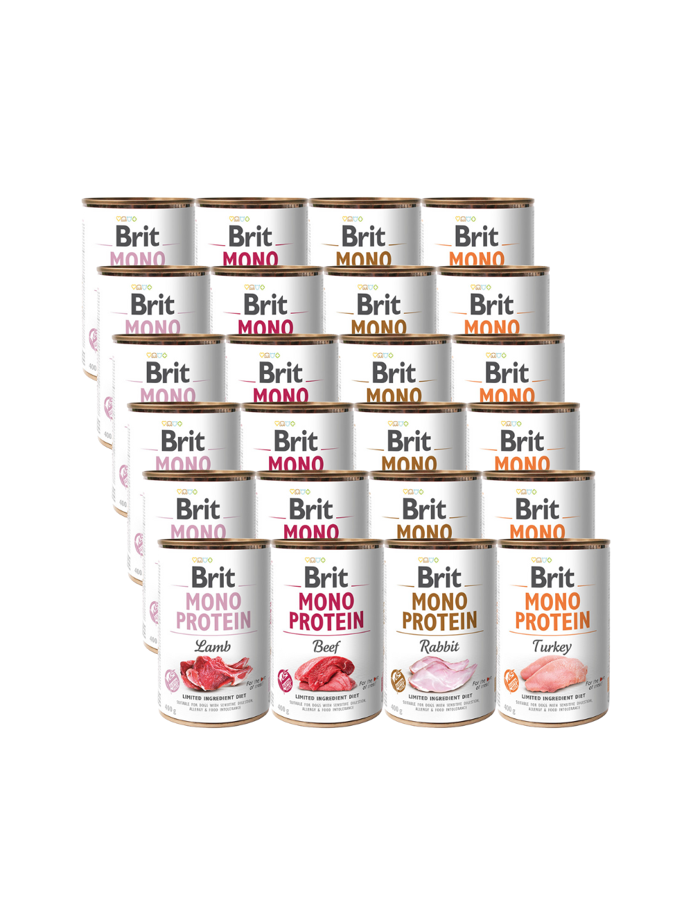 BRIT MONO PROTEIN MIX SMAKÓW 24x400g