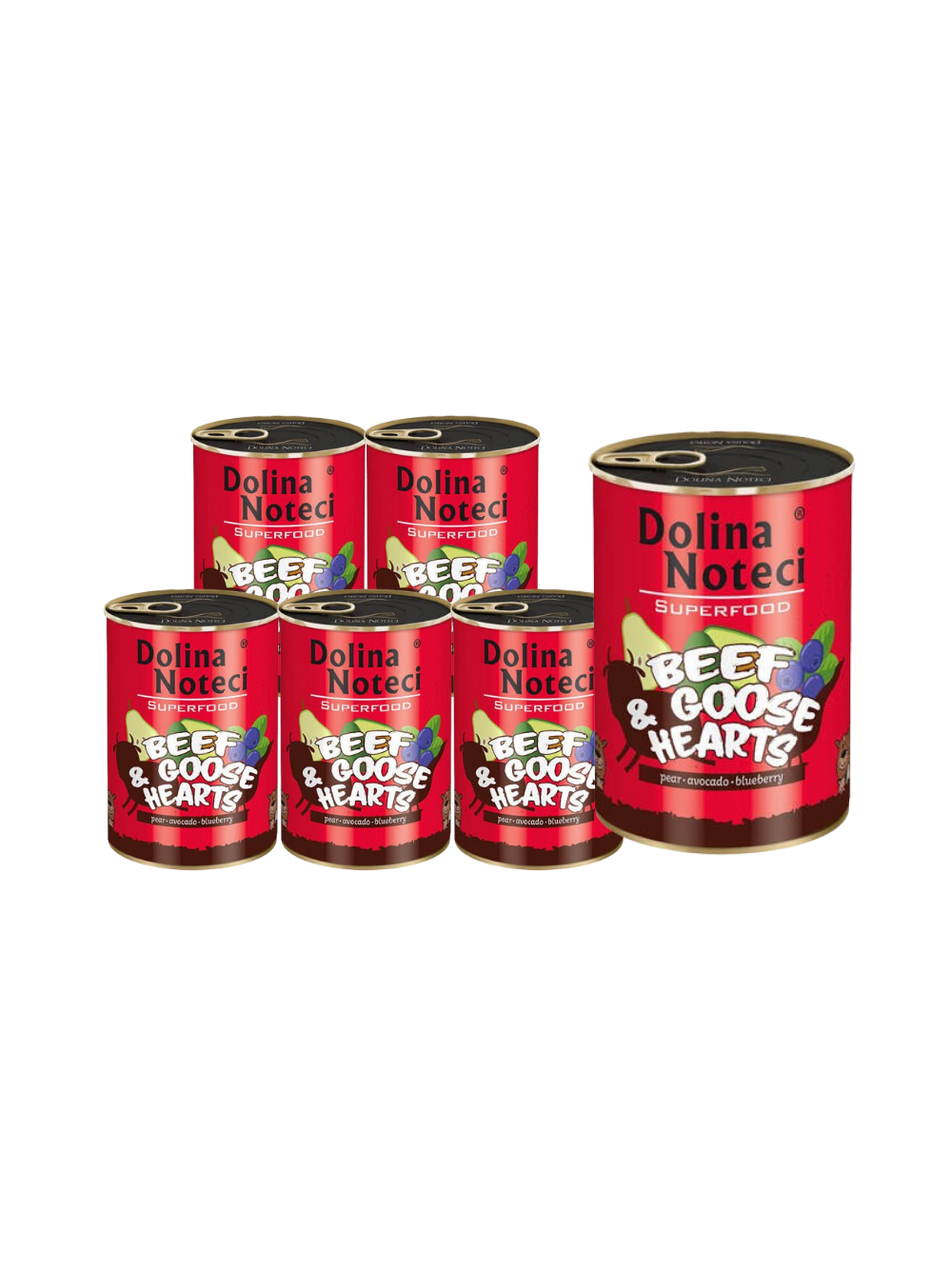 DOLINA NOTECI PREMIUM SUPERFOOD wołowina z sercami z gęsi 6x400g