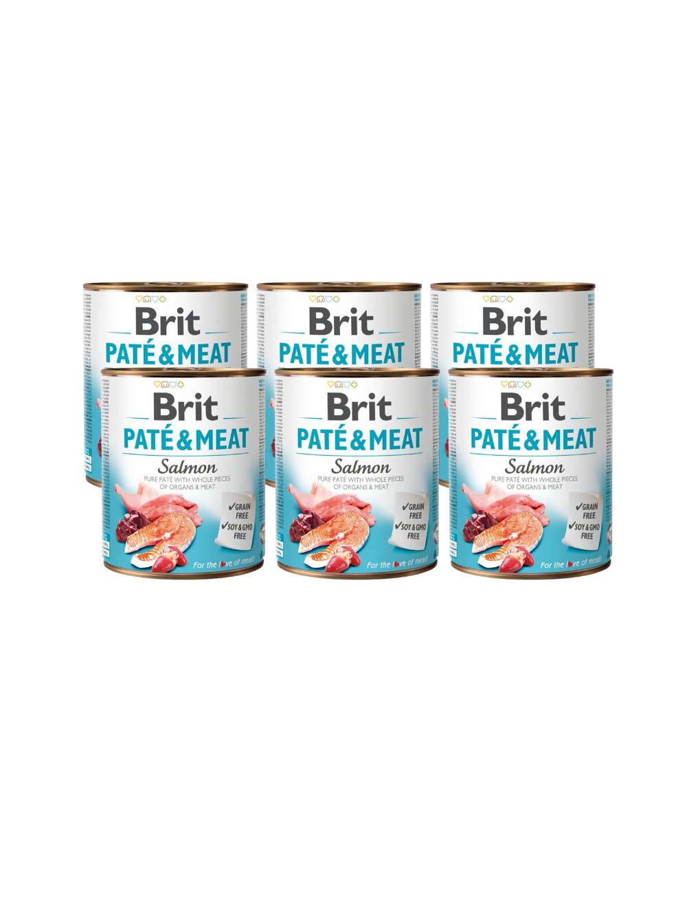 BRIT PATE & MEAT SALMON 6x800g