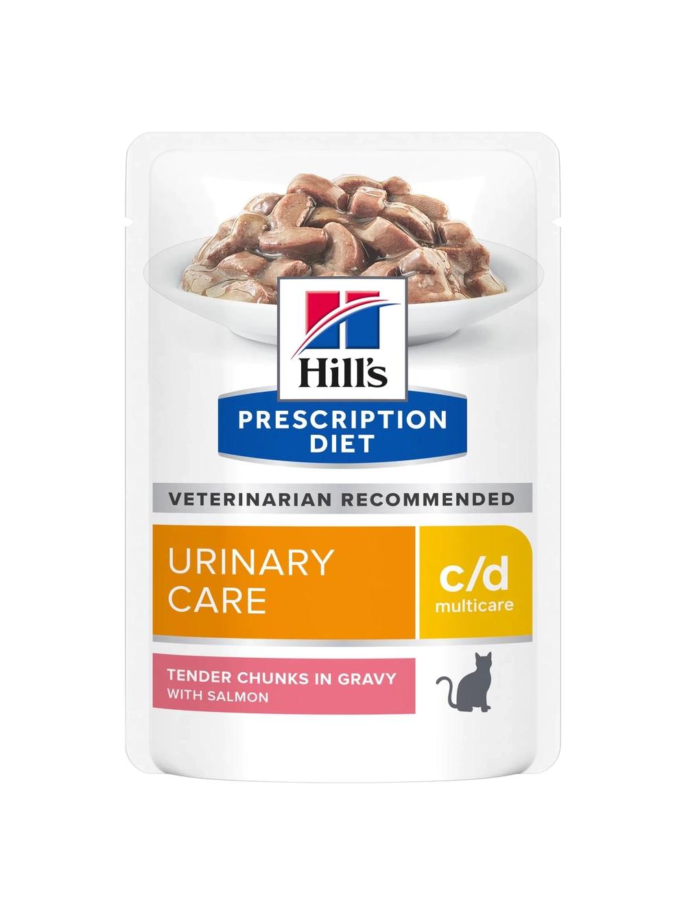 HILL'S PD Prescription Diet Feline c/d Salmon 12x85g saszetka