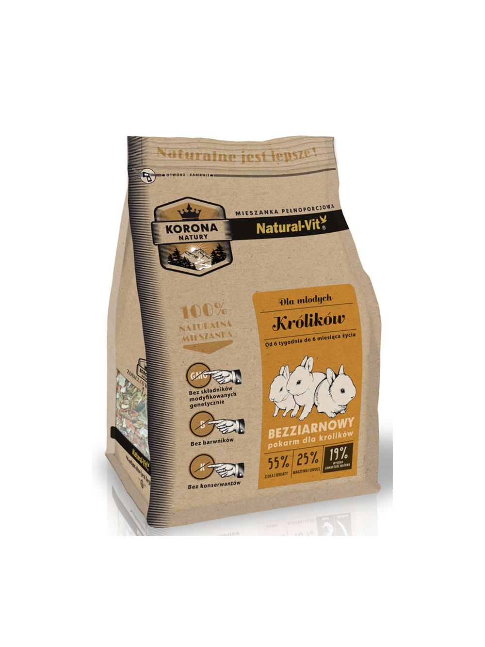 KORONA NATURY Natural-Vit pokarm dla królika junior 750g