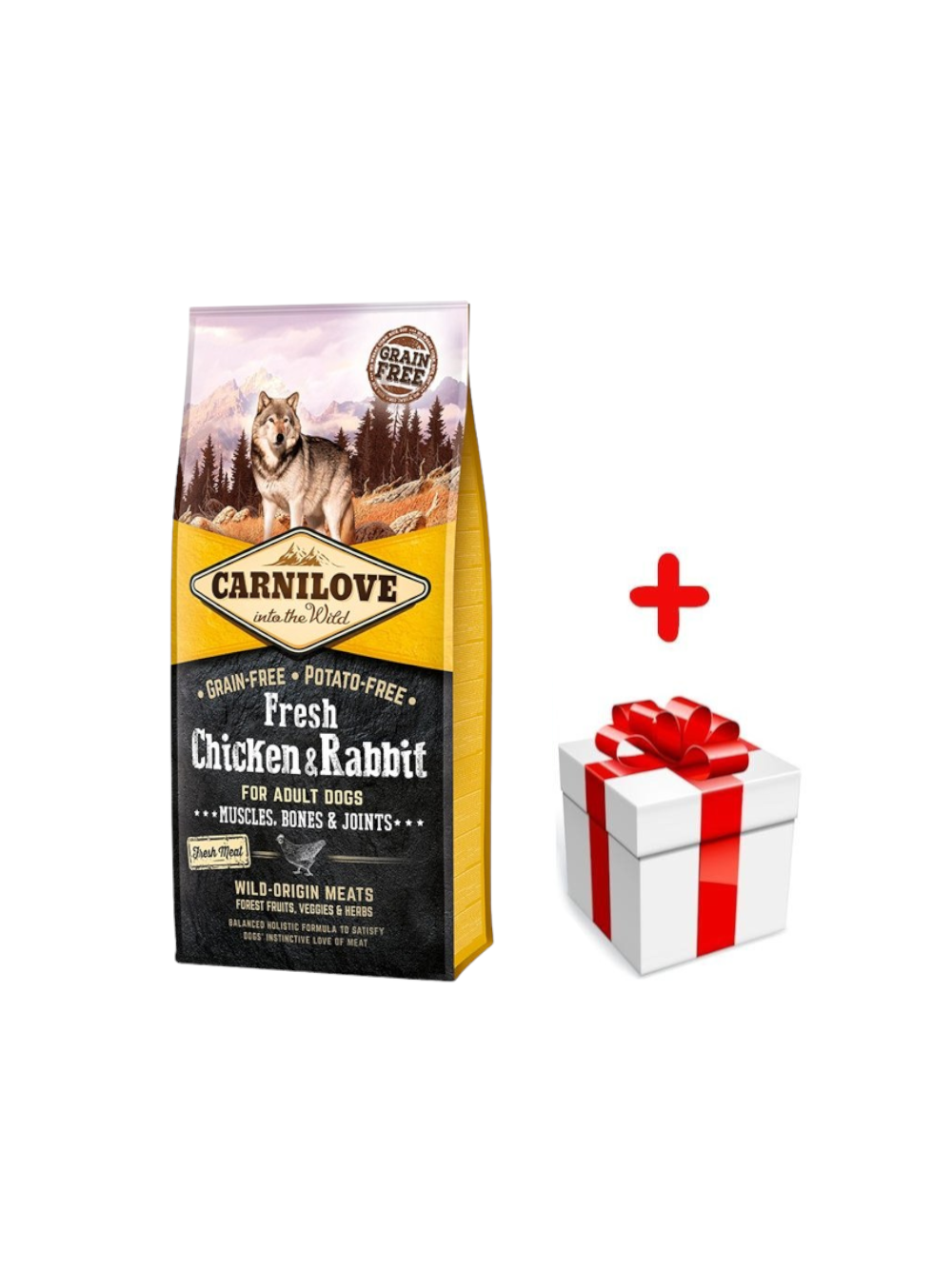 Carnilove Fresh Chicken Rabbit Adult 12 kg + niespodzianka dla psa GRATIS!