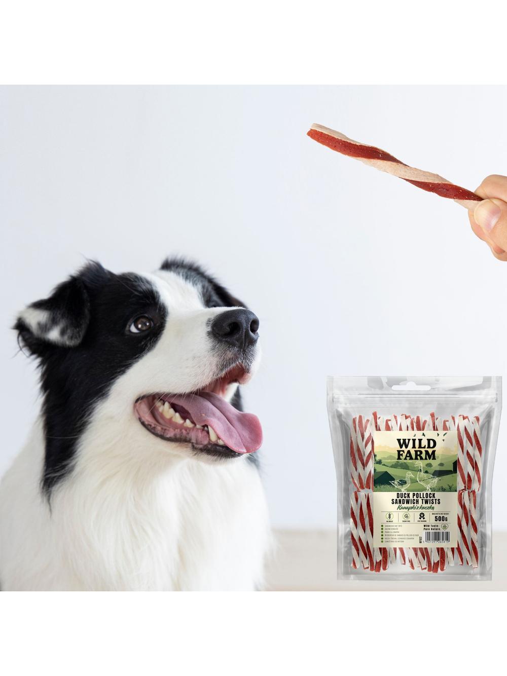 WILD FARM kanapka z kaczką 500g przysmak dla psa