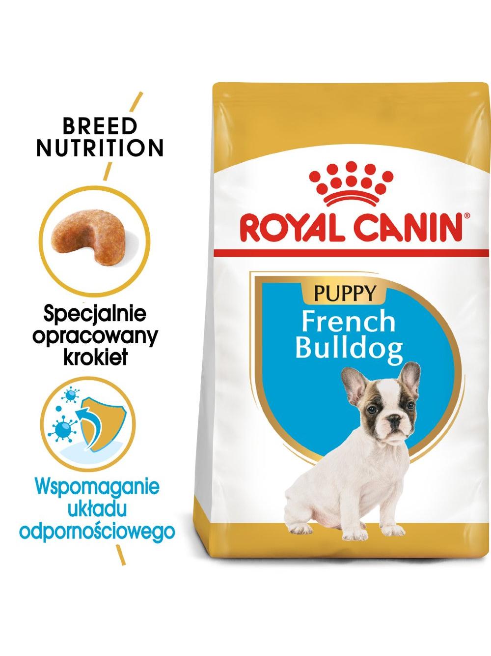 ROYAL CANIN French Bulldog Puppy 3kg karma sucha dla szczeniąt do 12 miesiąca, rasy bulldog francuski / Opakowanie uszkodzone (5597) !!!