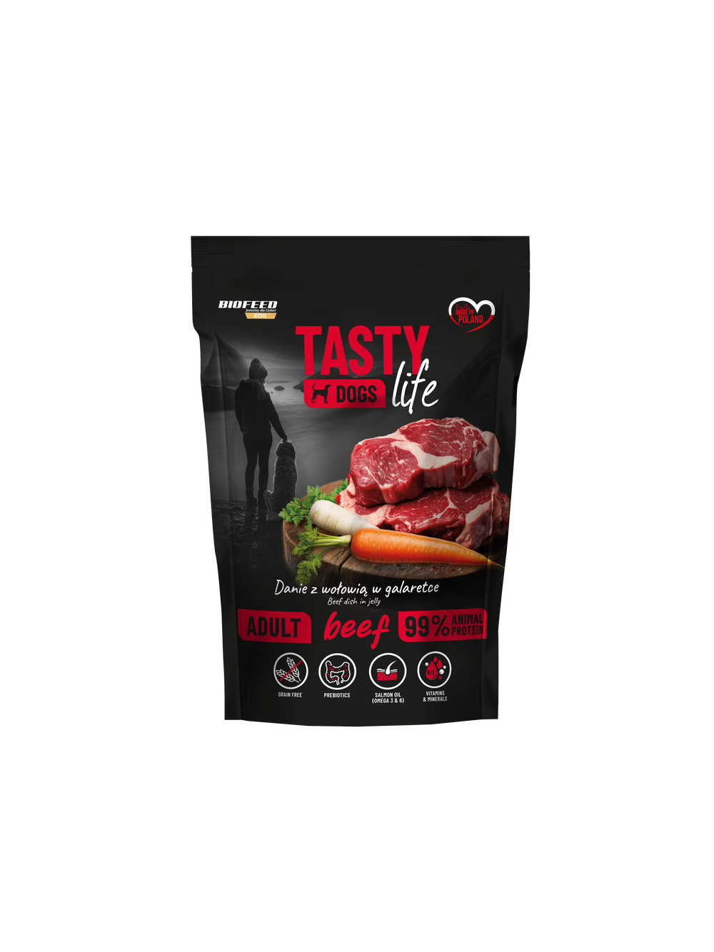 Tasty Dogs Life Danie Mix Smaków w galaretce 8x500g