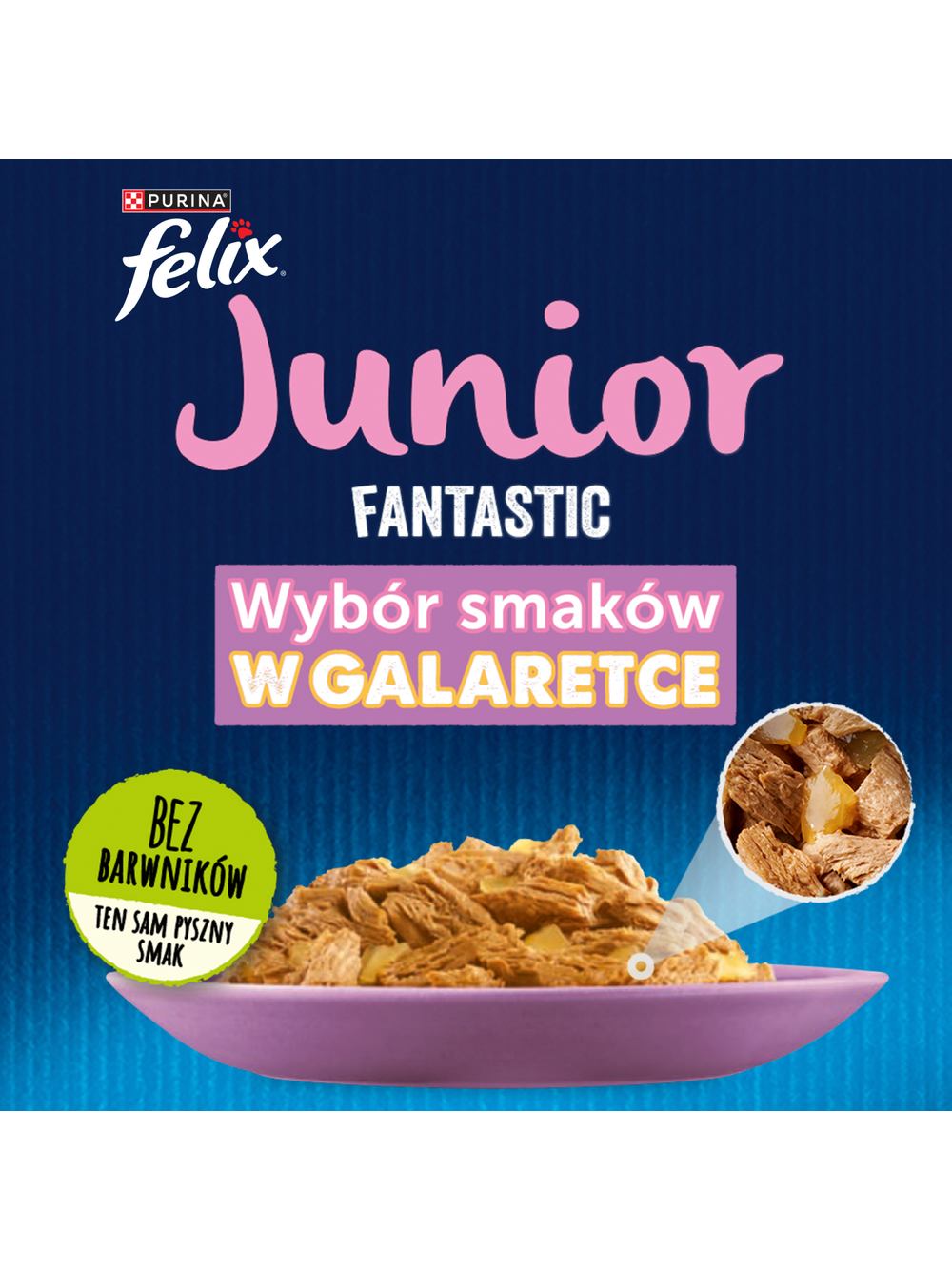 FELIX Fantastic Junior w galaretce z kurczakiem i łososiem 12x(4x85g)