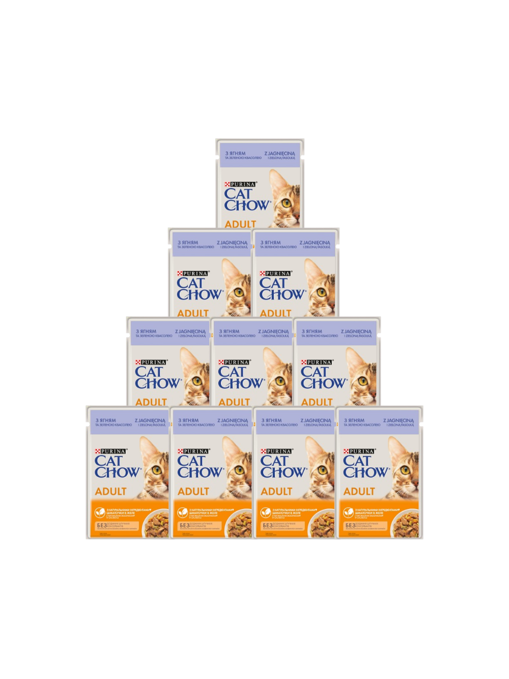 PURINA Cat Chow Adult Karma dla kotów z jagnięciną i zieloną fasolką w galaretce 10x85g
