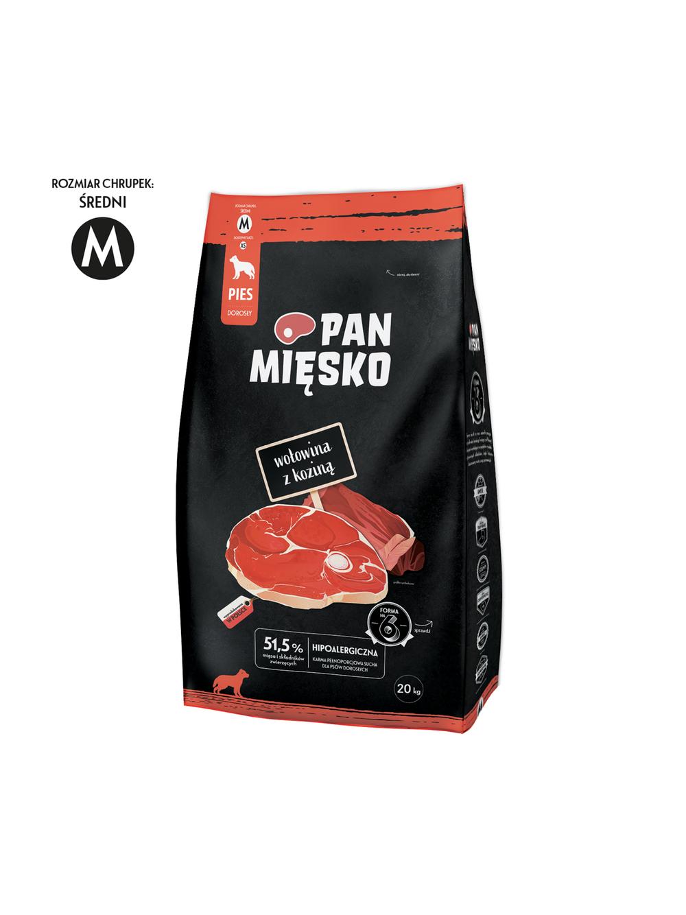 PAN MIĘSKO Wołowina z koziną M 20kg