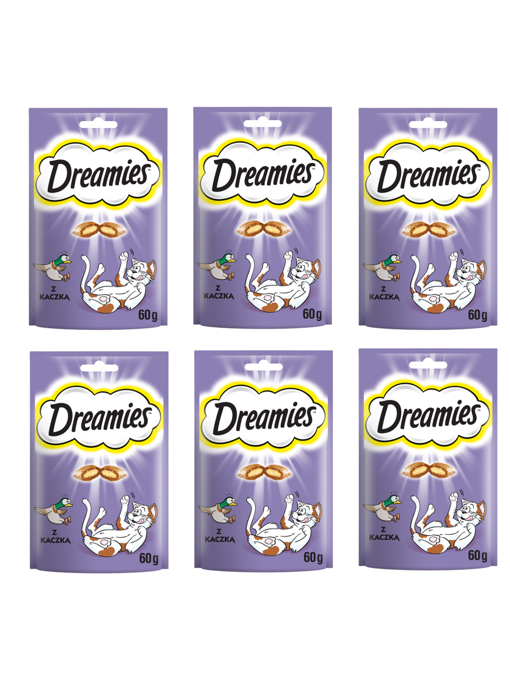DREAMIES 6x60g - przysmak dla kota z wyśmienitą kaczką