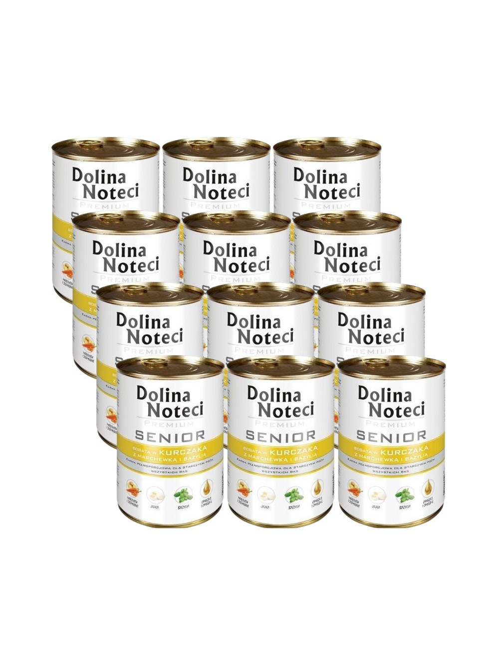 Dolina Noteci PREMIUM Senior Kurczak z marchewką i bazylią 12x400g