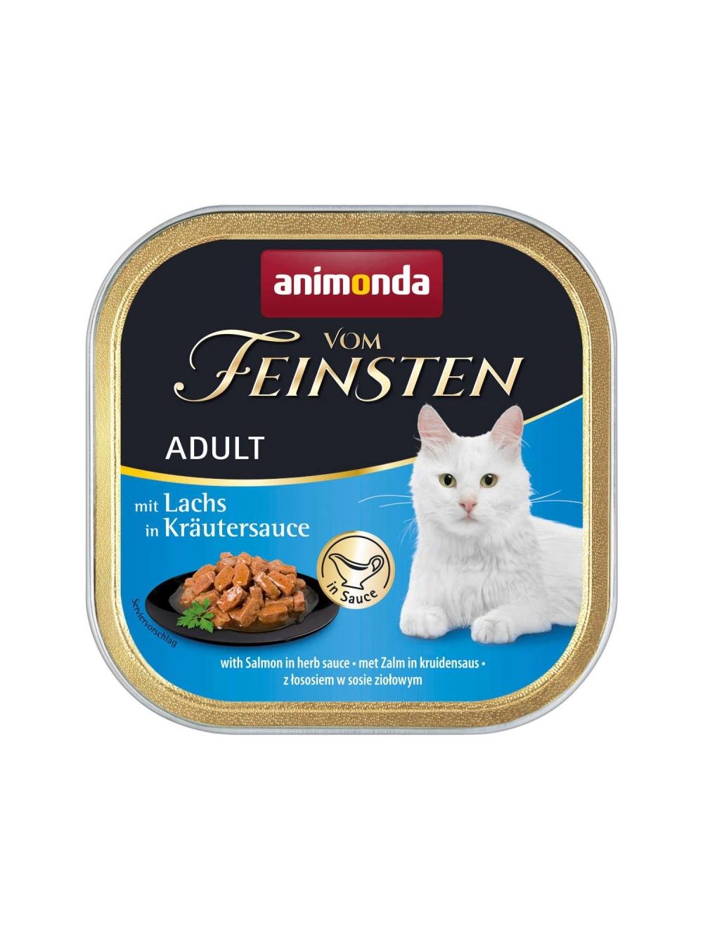 ANIMONDA Cat Vom Feinsten adult NoGrain Łosoś w sosie ziołowym 6x100g