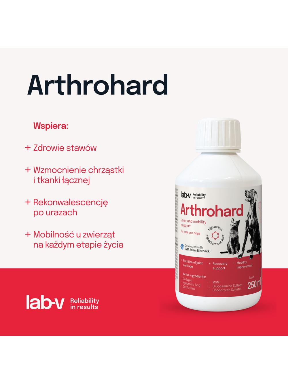 Lab-v Arthrohard 250ml Preparat na wsparcie stawów dla psa i kota