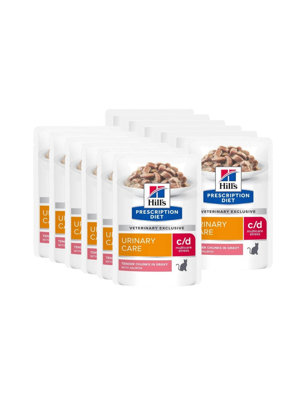 HILL'S PD Prescription Diet Feline c/d Urinary Stress Łosoś 12 x 85g saszetka