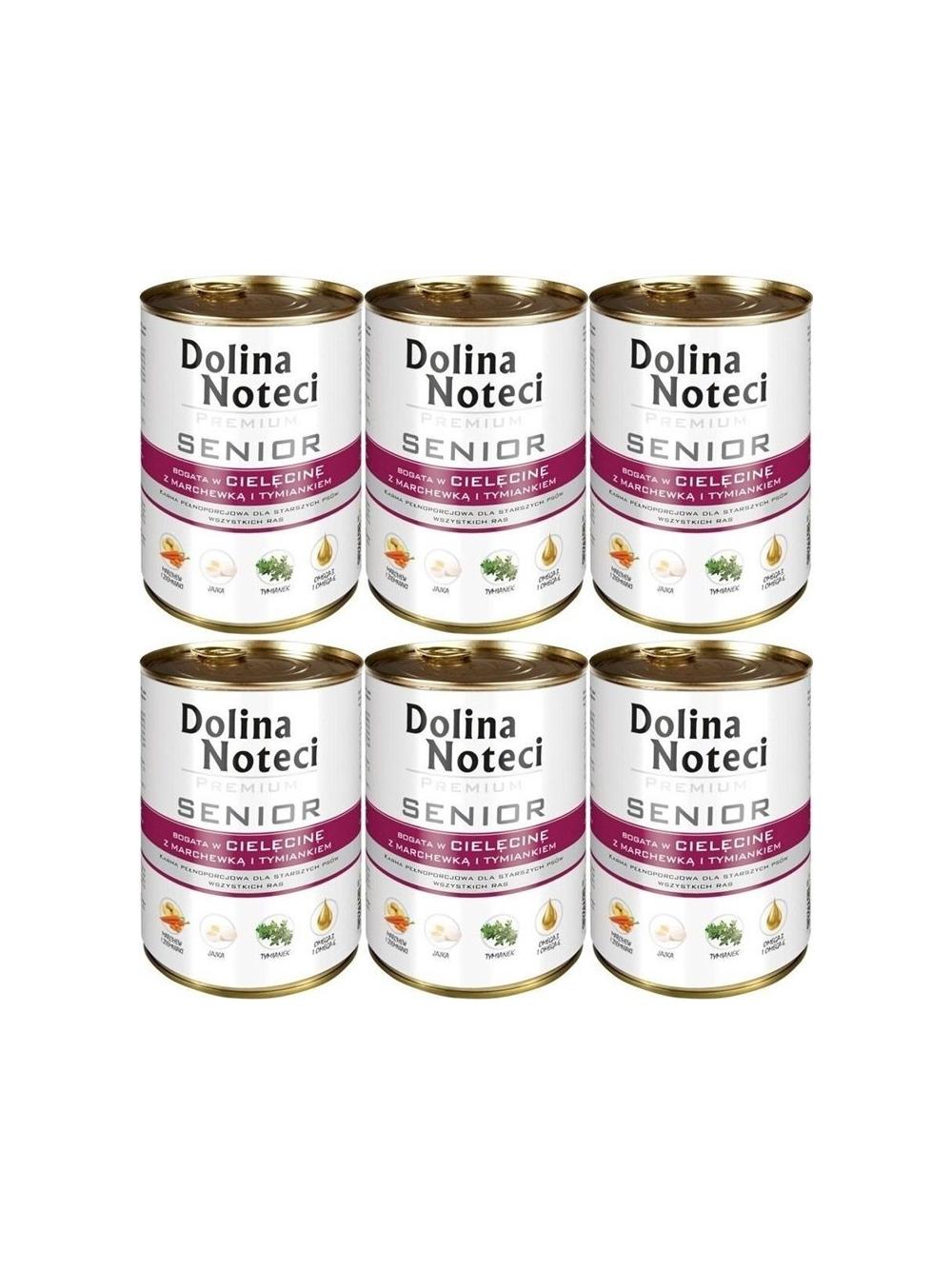 Dolina Noteci PREMIUM Senior bogata w cielecinę, marchew i tymianek 6 x 400g