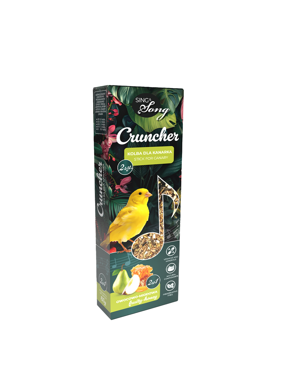 SING&SONG cruncher dla kanarka 85g 2w1 owocowo- miodowy
