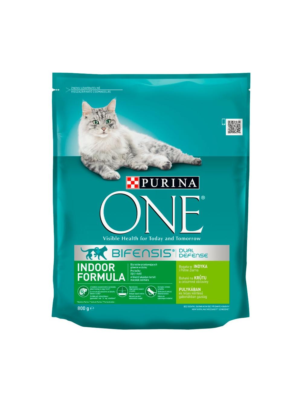 Purina One Cat Indoor Karma z indykiem dla kota 800 g