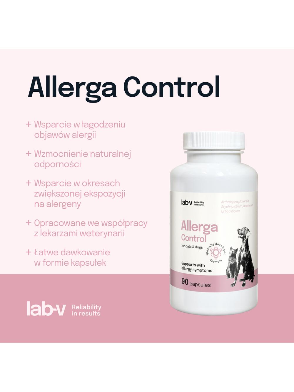 Lab-v Allerga Control – Wsparcie przy objawach alergii 90 kapsułek