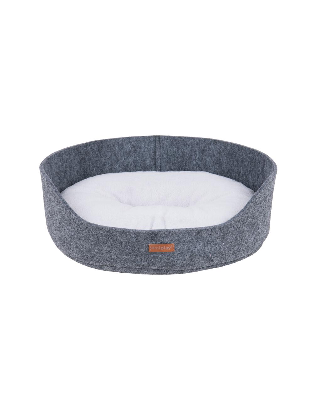 AMIPLAY- Legowisko owalne 2 w 1 Hygge- M