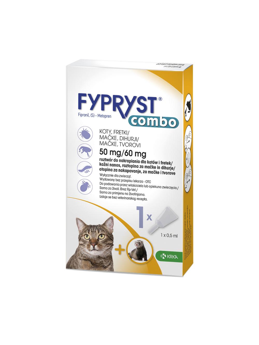 KRKA Fypryst Combo Kot 50mg-60mg/0,5ml 2szt