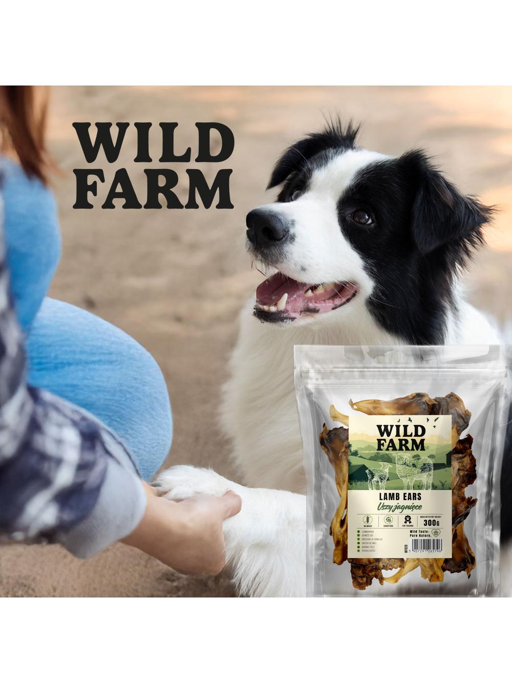 WILD FARM uszy jagnięce 300g przysmak dla psa