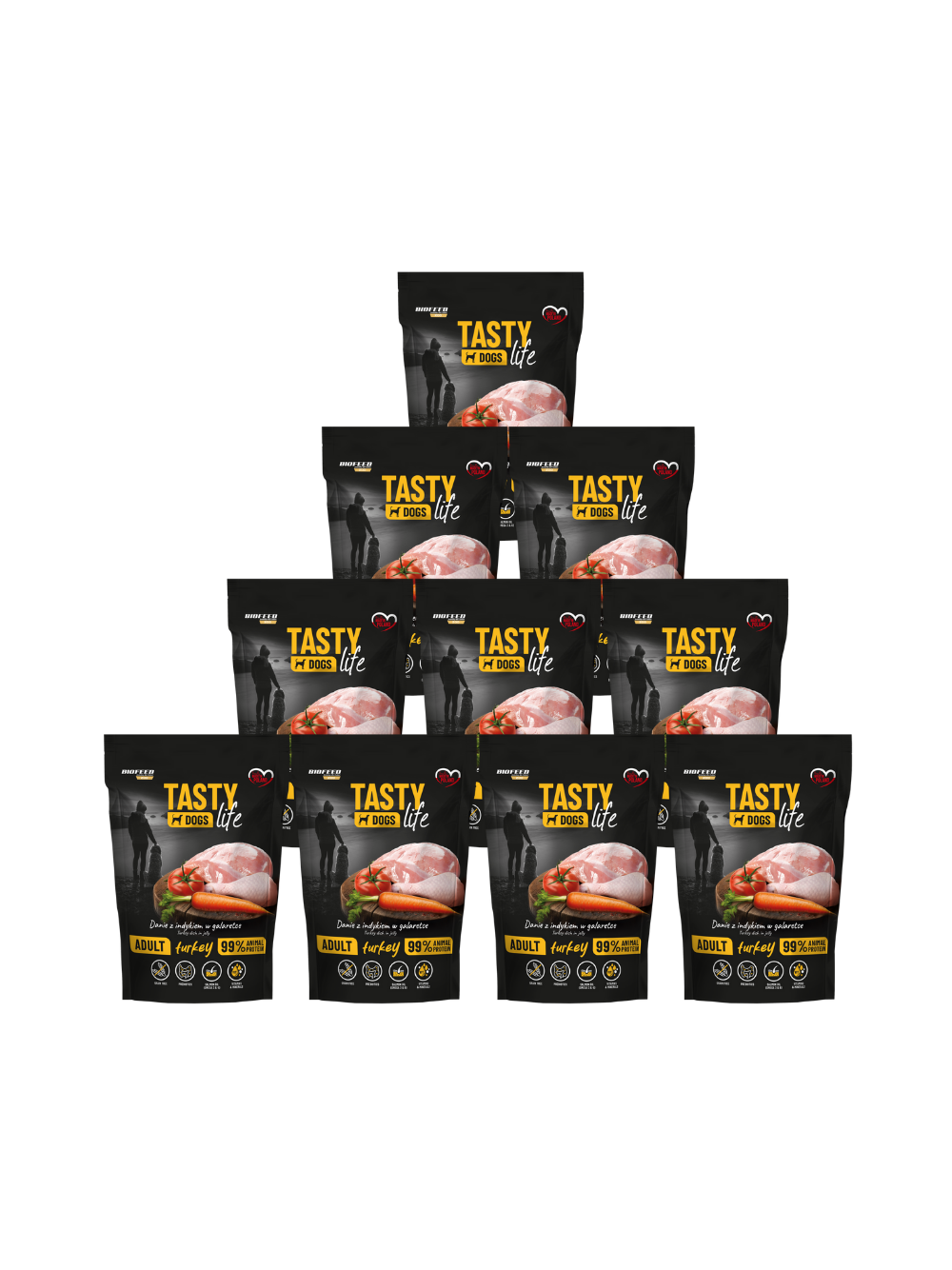 Tasty Dogs Life Danie z indykiem w galaretce 10x150g