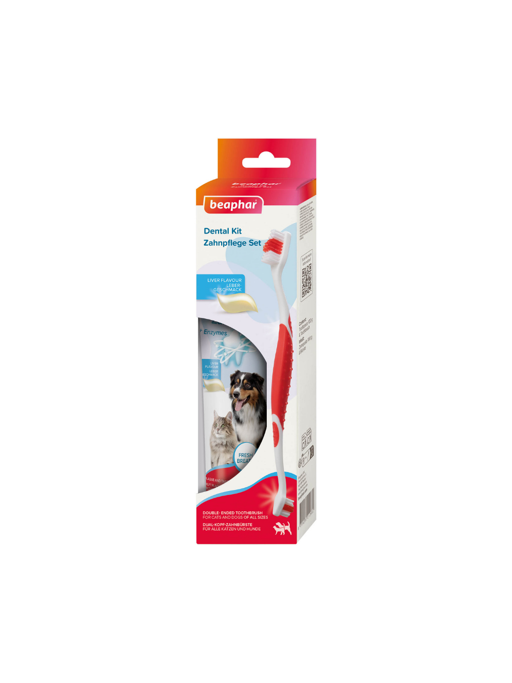 Beaphar TOOTH COMBIPACK  - zestaw: pasta do zębów 100g + szczoteczka dla dorosłego psa/kota
