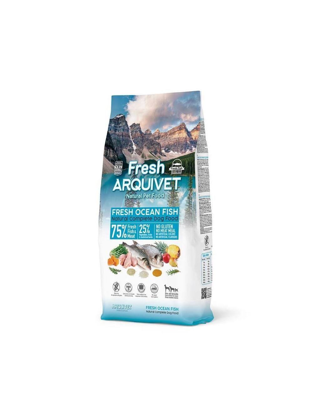 ARQUIVET FRESH - Półwilgotna karma dla psa ryba oceaniczna 10 kg + GULASZ WIEPRZOWY GRATIS !