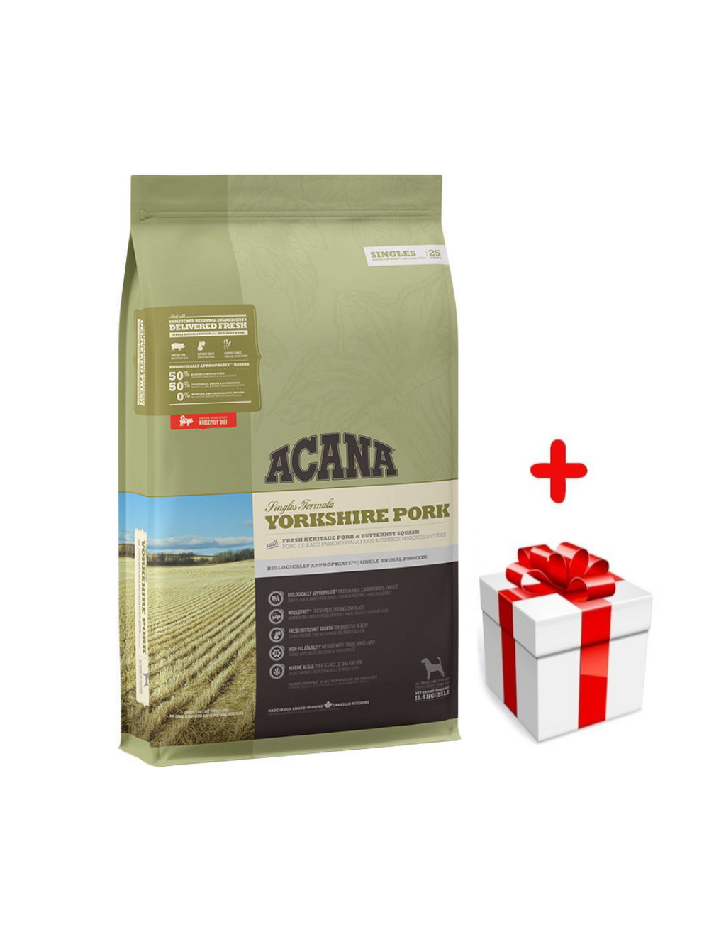 ACANA SINGLES Yorkshire Pork 11,4kg + niespodzianka dla psa GRATIS!