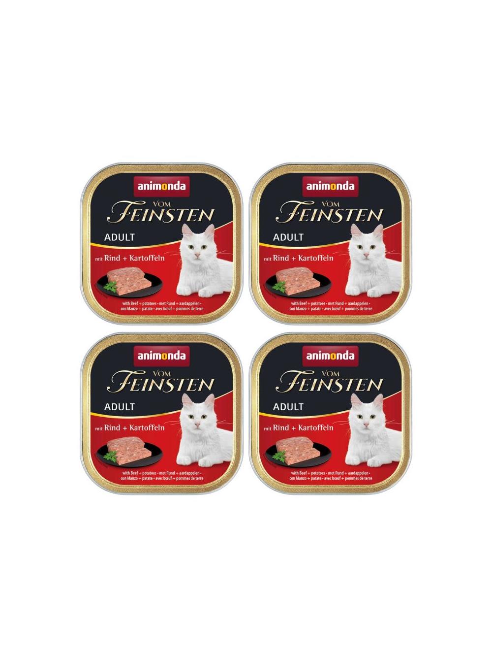 ANIMONDA Vom Feinsten Adult Cat smak: z wołowina i ziemniakami 6 x 100g