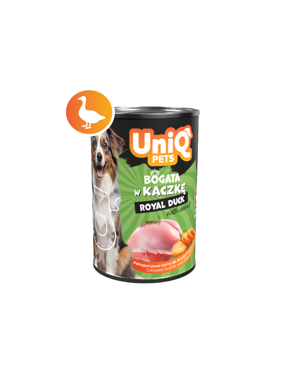 UNIQ PETS MOKRA KARMA DLA PSA ROYAL DUCK 375g puszka kaczka