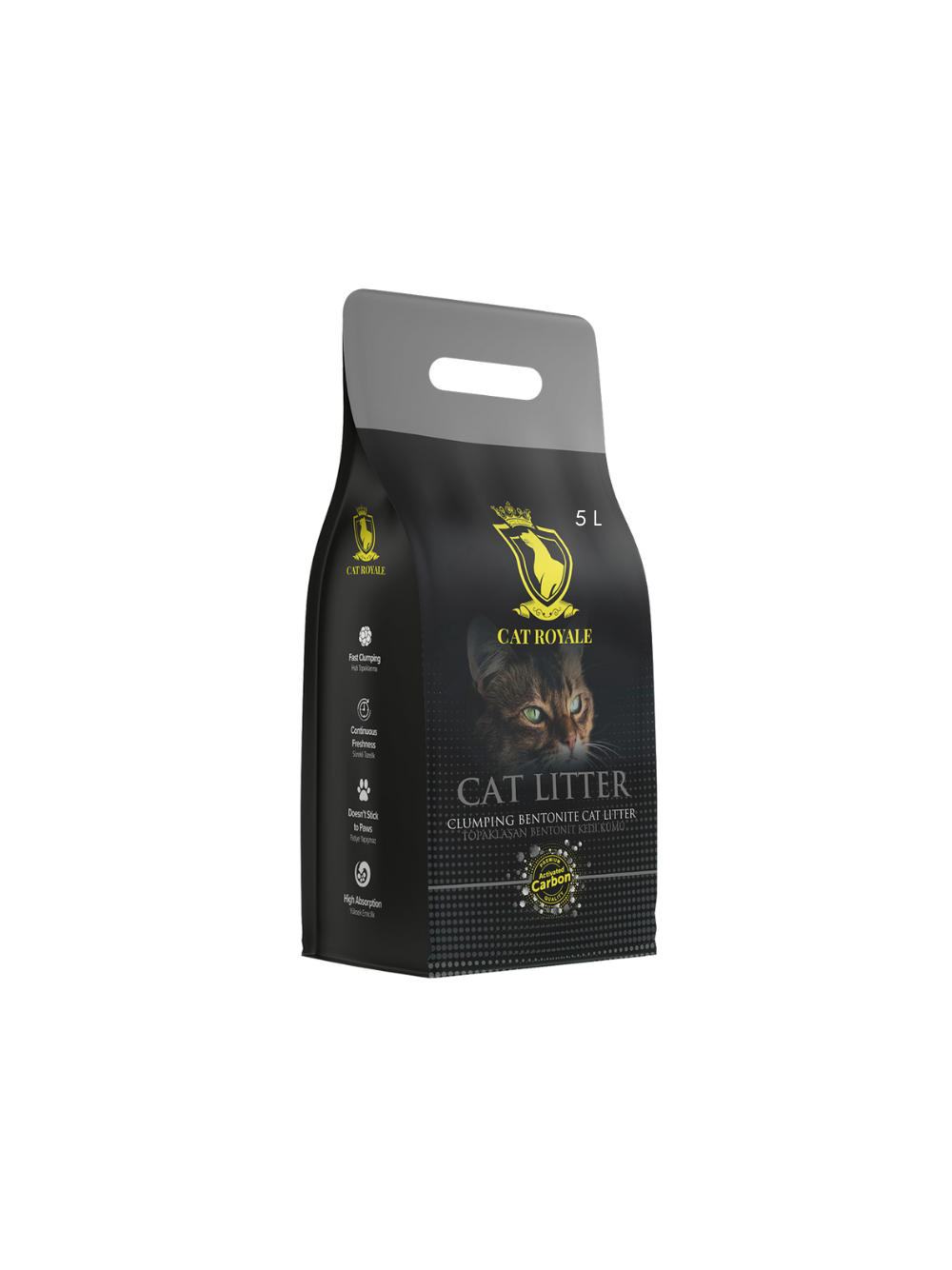 Cat Royale Activated Carbon żwirek bentonitowy 5l-4kg/ Opakowanie uszkodzone (7101,7208,7093,7125,7129,7323,7403)!!!