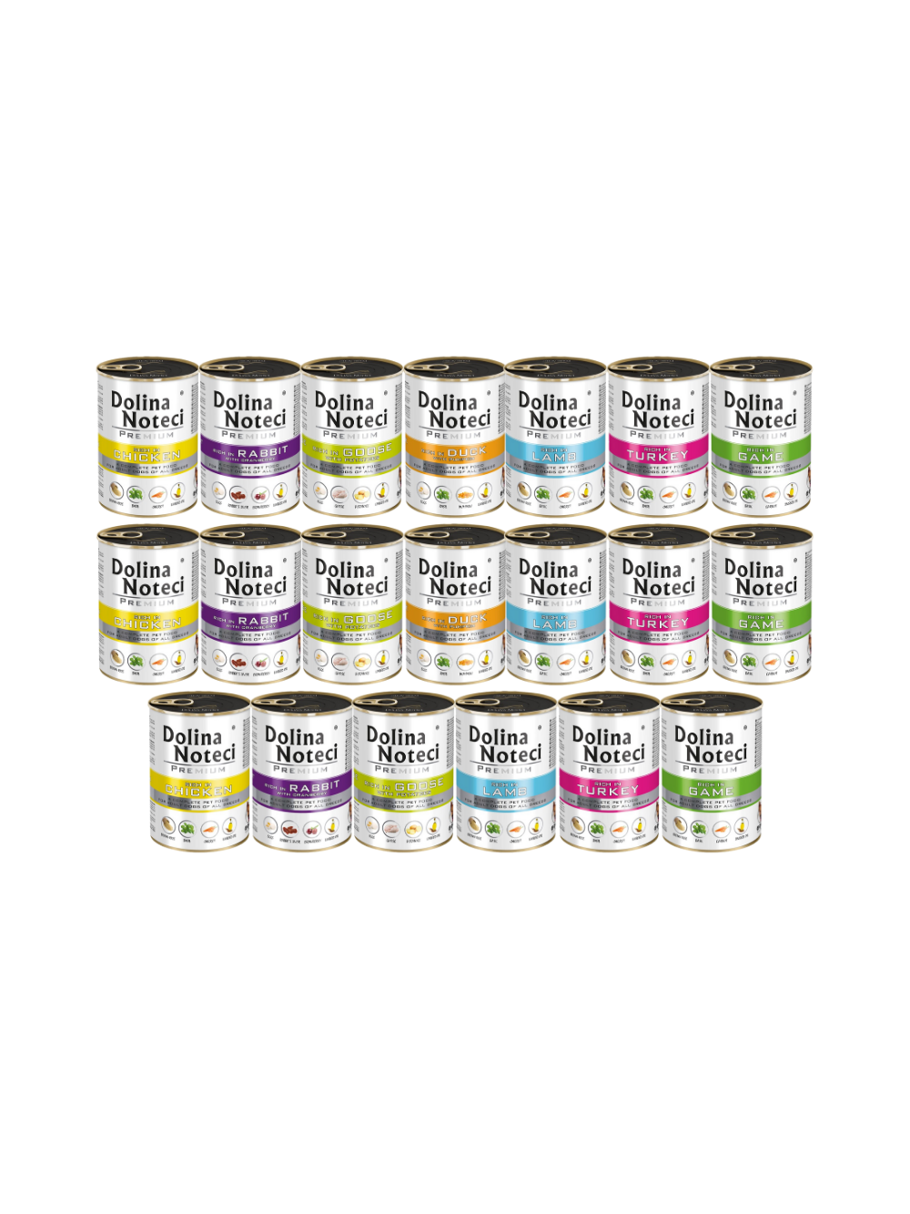 Dolina Noteci PREMIUM mix smaków bez ryb 20x400g