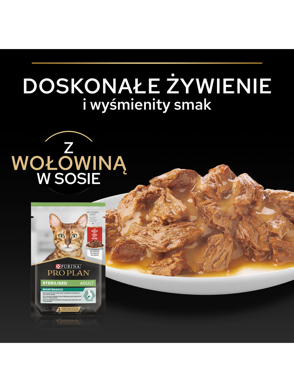 Purina Pro Plan Sterilised z wołowiną dla kota 26x85g
