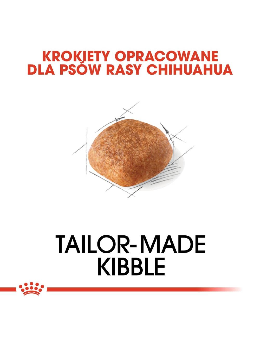 ROYAL CANIN Chihuahua Adult 500g karma sucha dla psów dorosłych rasy chihuahua/ opakowanie uszkodzone (8968)!!!