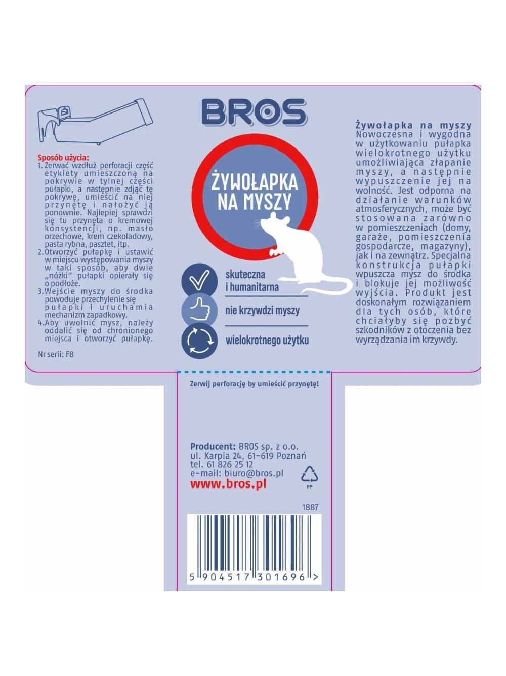 BROS - Żywołapka na myszy