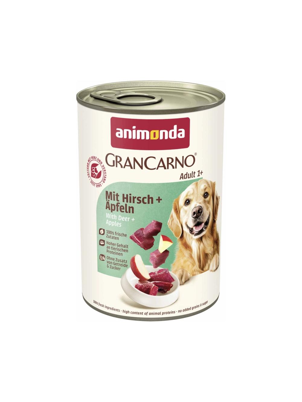 ANIMONDA GranCarno Adult Dog smak: Jeleń i jabłko 6x400g