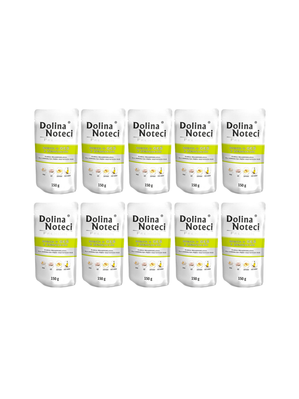 Dolina Noteci Premium Gęś z ziemniakami 10x150g