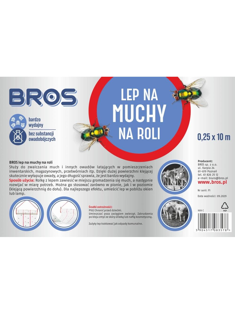 BROS Lep na muchy na roli 0,25X10m