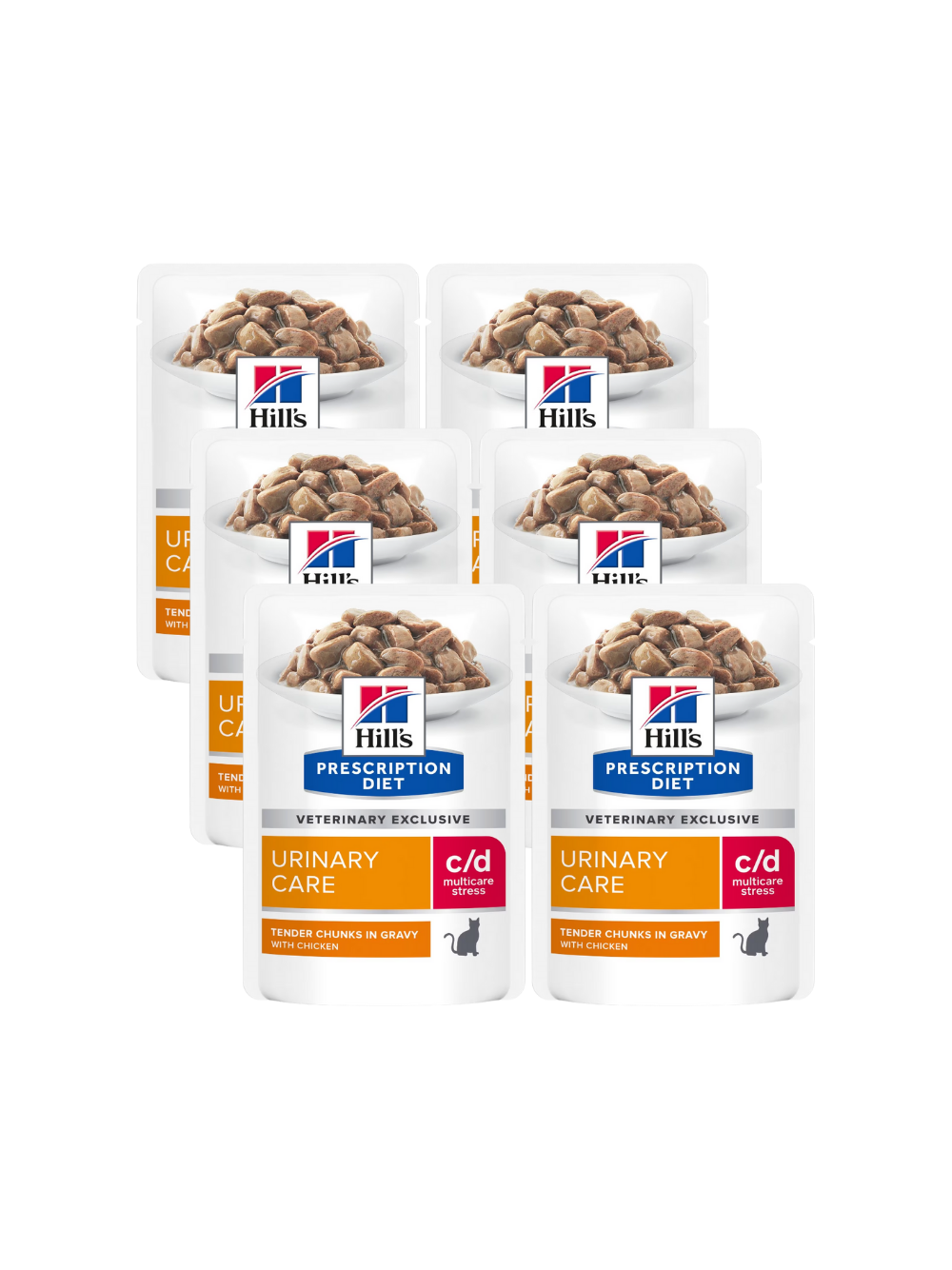 HILL'S PD Prescription Diet Feline c/d Urinary Stress Kurczak 6x85g saszetka