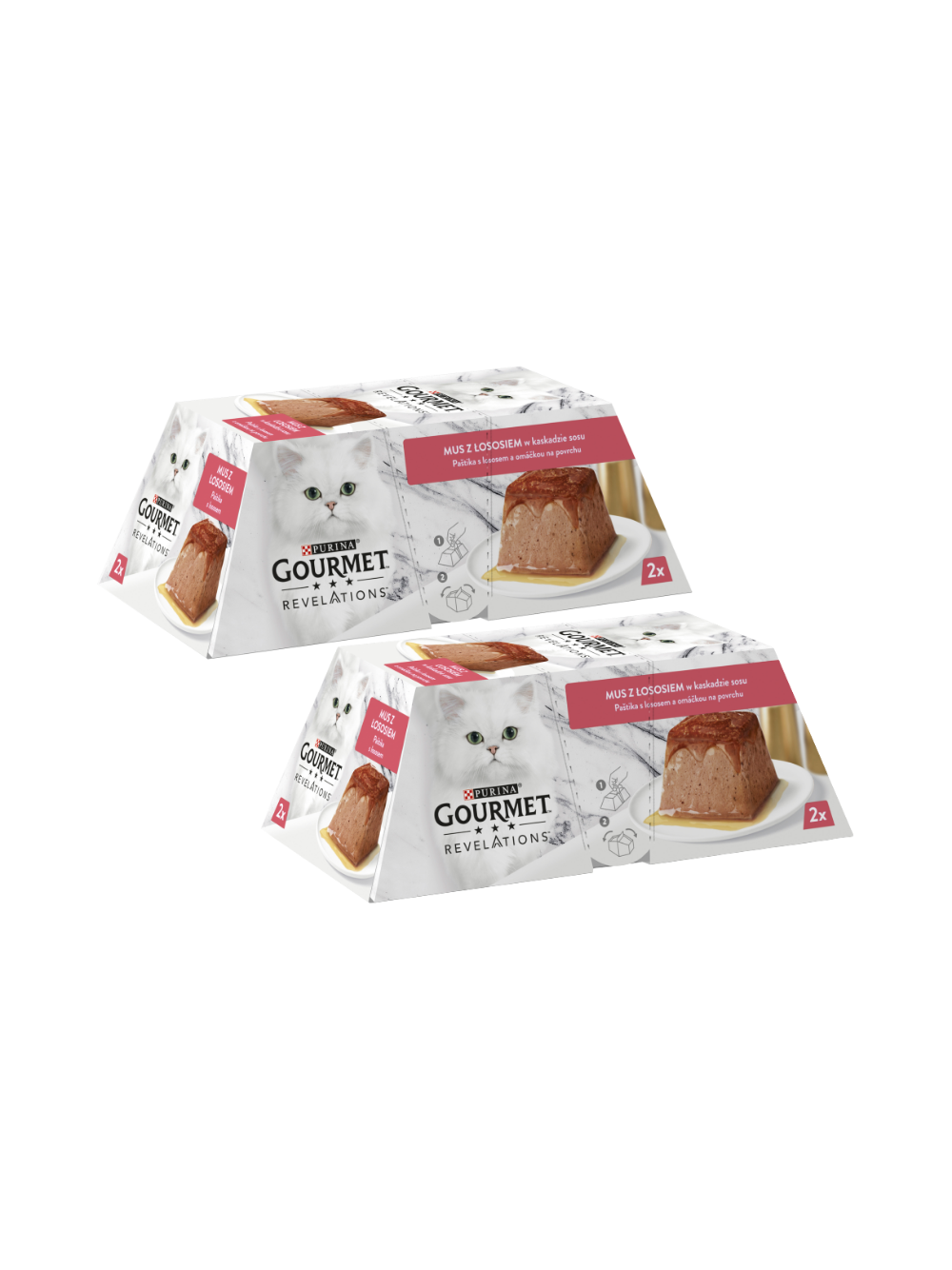 Gourmet Revelations Karma dla kotów mus z łososiem 4x57g (2x2x57g)