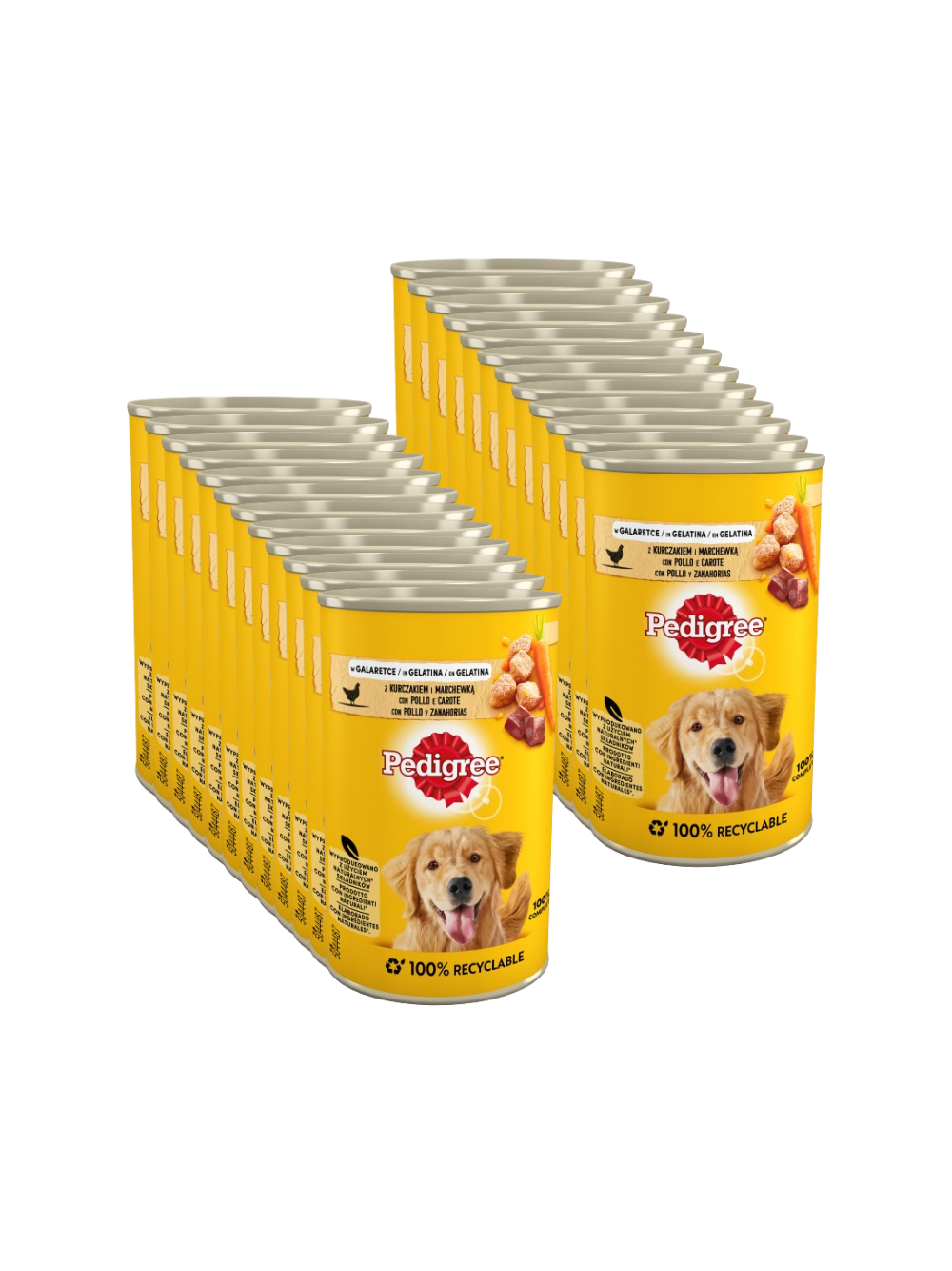 PEDIGREE Adult mokra karma dla dorosłych psów, z kurczakiem i marchewką w galaretce 24x400g