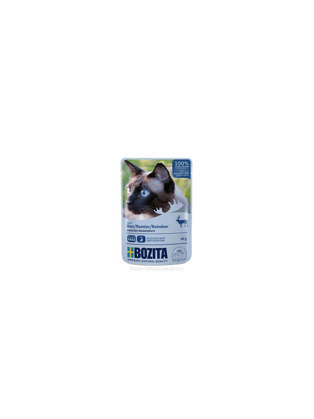 BOZITA Kawałki w galaretce z reniferem (saszetka) 12x85g
