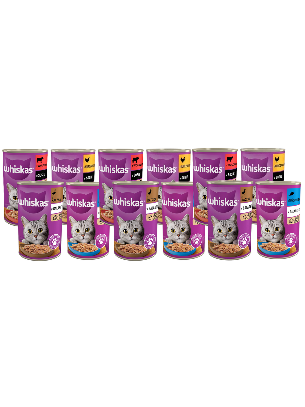 WHISKAS Adult puszka 12 x 400g mix smaków
