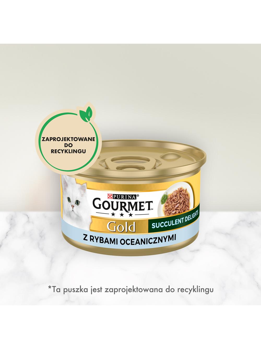 Purina Gourmet Gold Succulent Delights z rybami oceanicznymi 48x85g