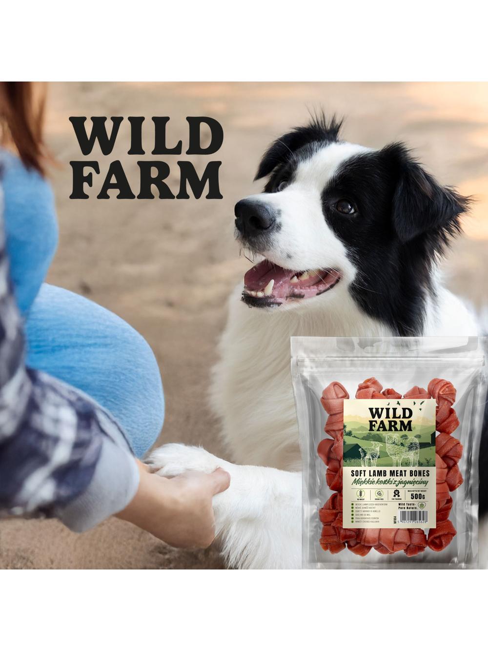 WILD FARM Miękkie kostki z jagnięciny 500g przysmak dla psa