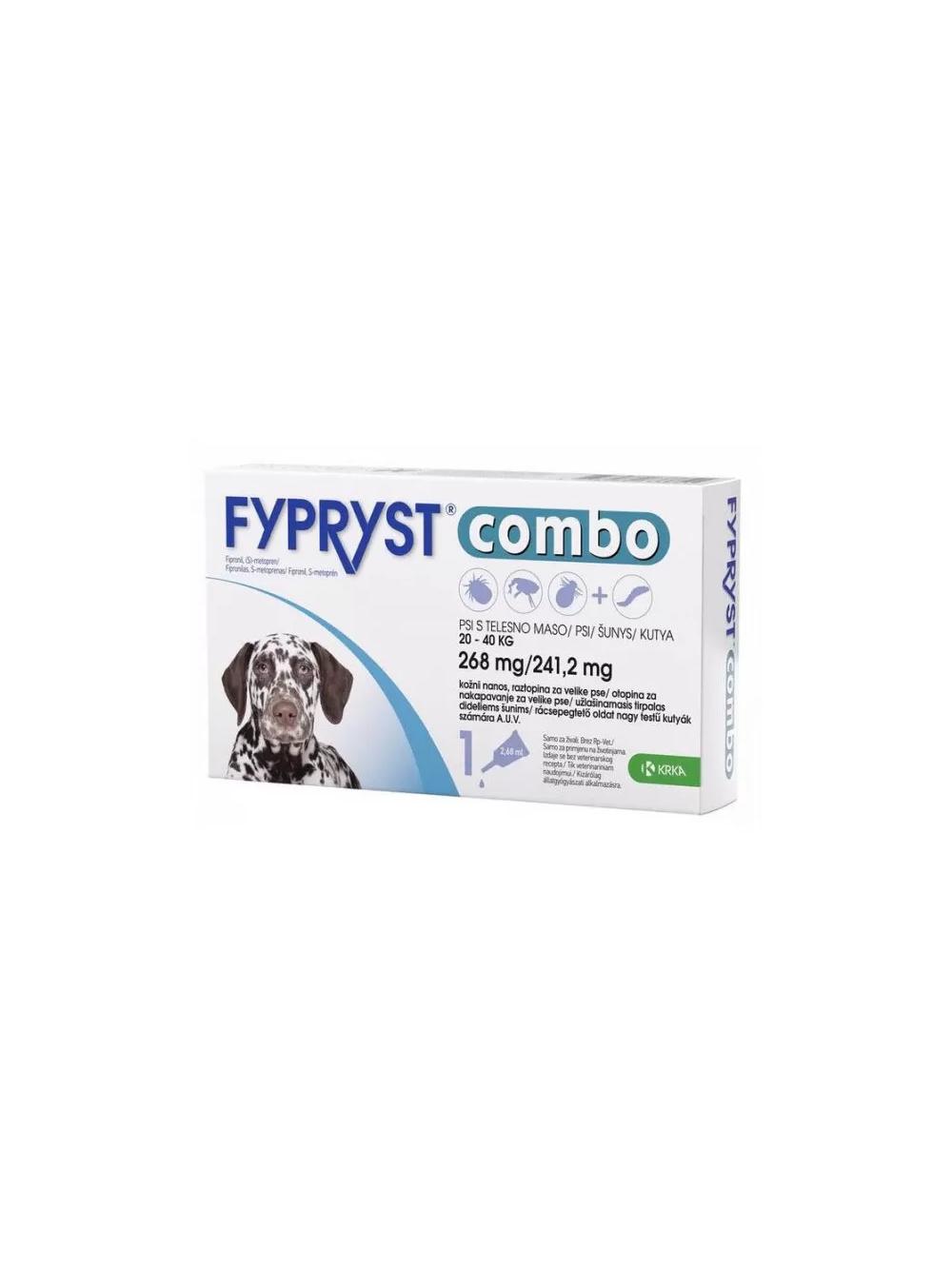 KRKA Fypryst Combo krople na pchły i kleszcze dla psa 20-40kg 268mg/2,68ml 1 pipeta