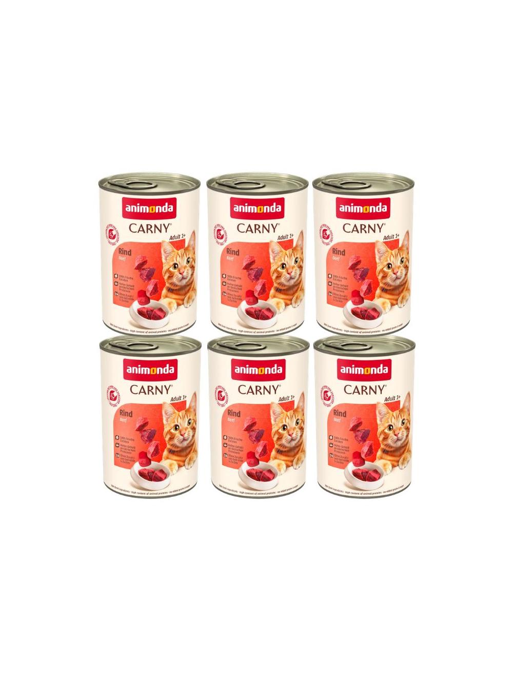ANIMONDA Cat Carny Adult smak: wołowina 6 x 400g